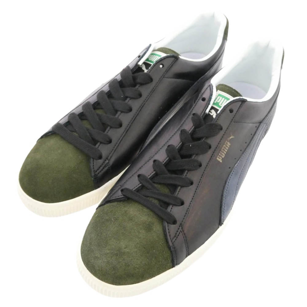 CONVERSE コンバース 389609 01 Suede VTG MIJ PUMA Black ヴィンテージ加工 レザースエード切替 ローカット スニーカー マルチカラー系 30cm【極上美品】【中古】