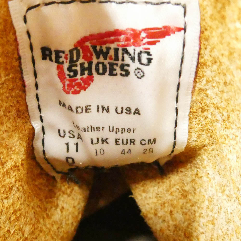 RED WING レッドウィング 9111 6-inch Classic Round 6インチ クラシックラウンド ワークブーツ ラフ＆タフ ブラウン系 US11D【極上美品】【中古】