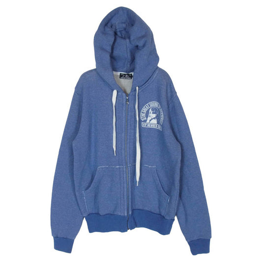 HYSTERIC GLAMOUR ヒステリックグラマー 0261CF05 SOUND CLUB サウンドクラブ ジップ アップ パーカー ブルー系 S【中古】