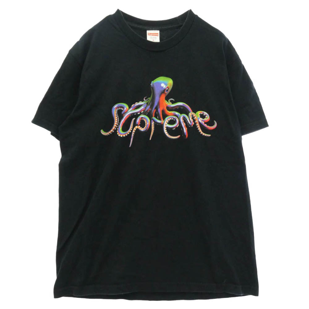 Supreme シュプリーム 18SS Tentacles Tee テンタクローズ オクトパス プリント Tシャツ 半袖カットソー ブラック系 M【中古】