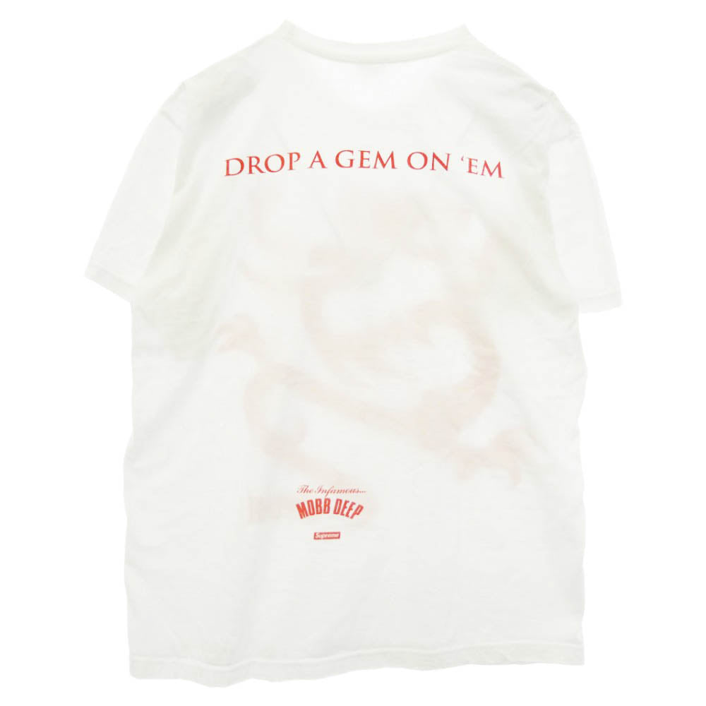Supreme シュプリーム 23SS Mobb Deep Dragon Tee モブ ディープ ドラゴンプリント Tシャツ 半袖カットソー ホワイト系 M【中古】
