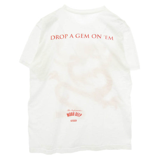 Supreme シュプリーム 23SS Mobb Deep Dragon Tee モブ ディープ ドラゴンプリント Tシャツ 半袖カットソー ホワイト系 M【中古】