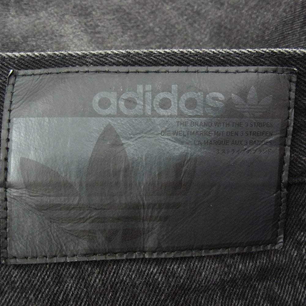 adidas アディダス JY6291 Adilenium アディレニウム シーズン3 ルーズフィット ジップフライ ワイド ストレート ウォッシュド デニムパンツ ブラック系 30【中古】