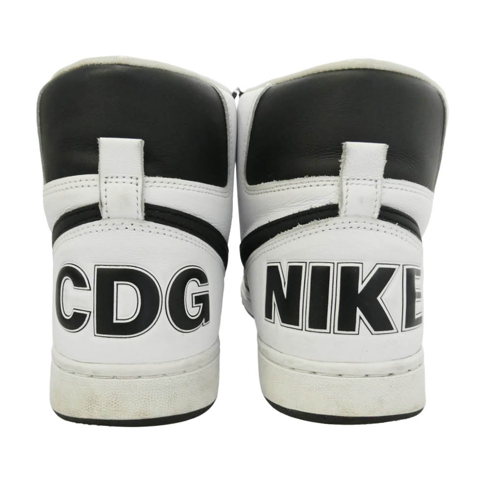 NIKE ナイキ COMME des GARCONS HOMME PLUS コムデギャルソンオムプリュス FD4159-101 × COMME des GARCONS HOMME PLUS Terminator High SP コムデギャルソン オムプリュス ターミネーター ハイ ハイカット スニーカー ホワイト系 ブラック系 28.5cm【中古】