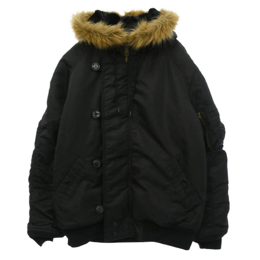 Supreme シュプリーム 14AW Flight Satin N-2B Parka ミリタリー フライト フーデット ジャケット ブラック系 M【中古】