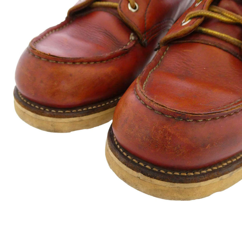RED WING レッドウィング 875 半円犬タグ IrishSetter アイリッシュセッター モックトゥ ブーツ ワインレッド系 US7.5D【中古】