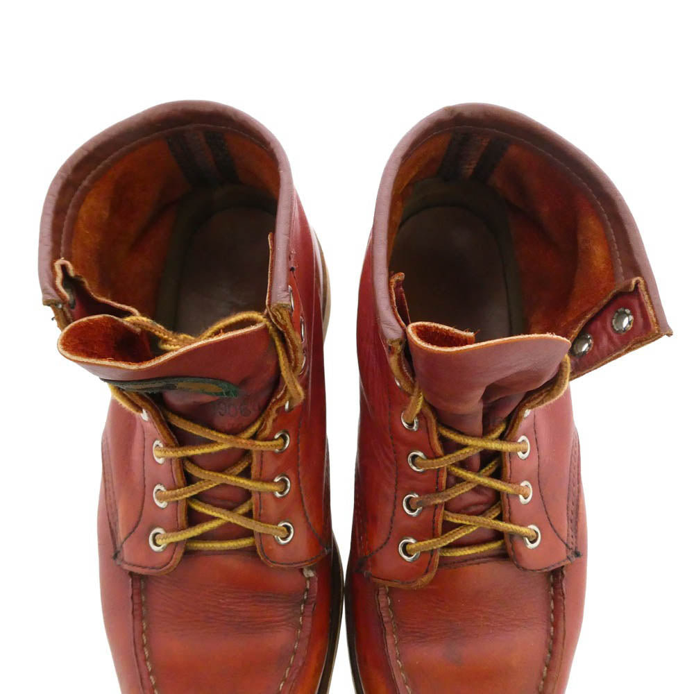 RED WING レッドウィング 875 半円犬タグ IrishSetter アイリッシュセッター モックトゥ ブーツ ワインレッド系 US7.5D【中古】