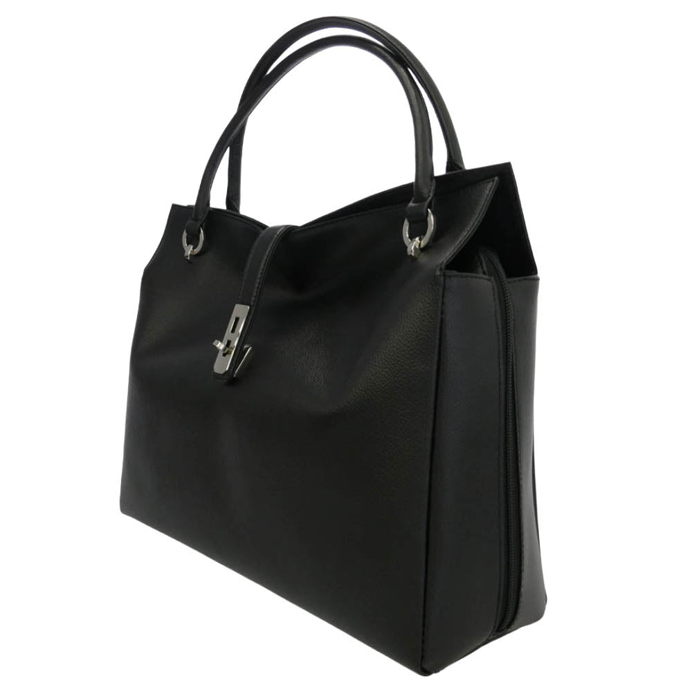 濱野 GRACE DELIGHT TOTE グレース ディライトトート ロイヤルブラック レザー トートバッグ ビジネスバッグ ブラック系【極上美品】【中古】