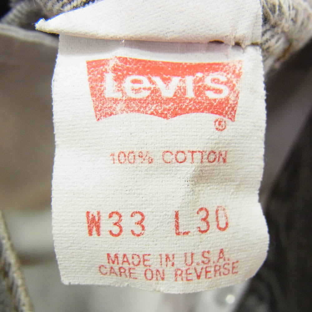 Levi's リーバイス USA製 ノックスビル工場 501 ブラックデニム パンツ ジーンズ ブラック系 33【中古】