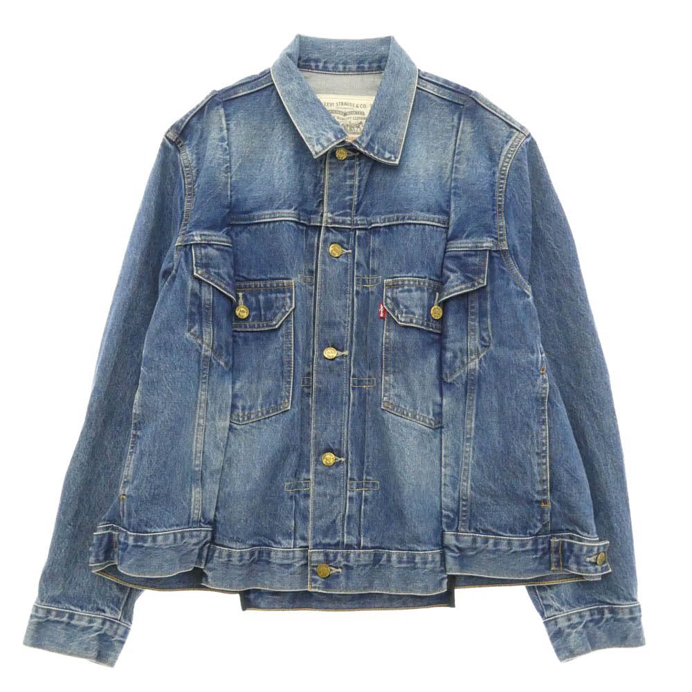 Sacai サカイ Levi's リーバイス 25SS 25-03708M x Levi's Denim Jacket ドッキング デニム トラッカー ジャケット インディゴブルー系 M【中古】