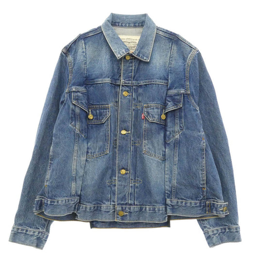 Sacai サカイ Levi's リーバイス 25SS 25-03708M x Levi's Denim Jacket ドッキング デニム トラッカー ジャケット インディゴブルー系 M【中古】