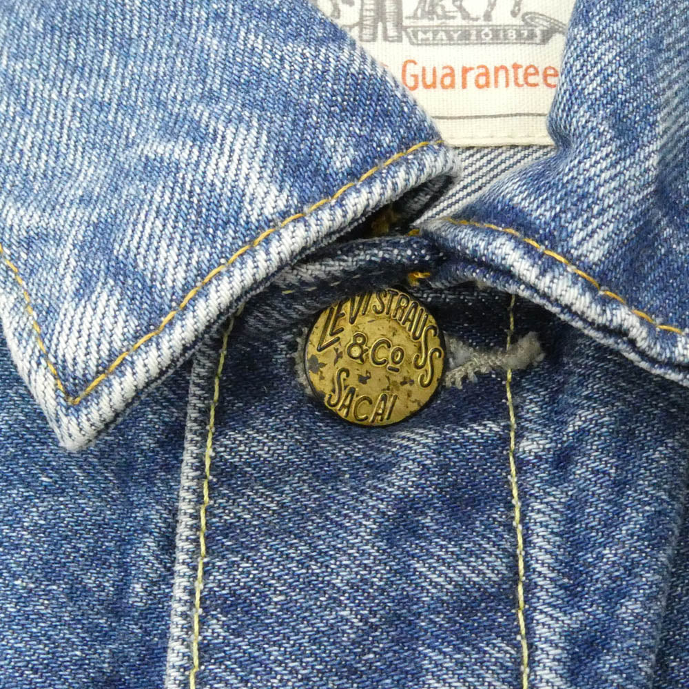 Sacai サカイ Levi's リーバイス 25SS 25-03708M x Levi's Denim Jacket ドッキング デニム トラッカー ジャケット インディゴブルー系 M【中古】