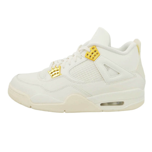 NIKE ナイキ AQ9129-170 Women's Air Jordan 4 Retro White Gold AJ4 ウィメンズ エアジョーダン レトロ スニーカー ホワイト系 29cm【新古品】【未使用】【中古】