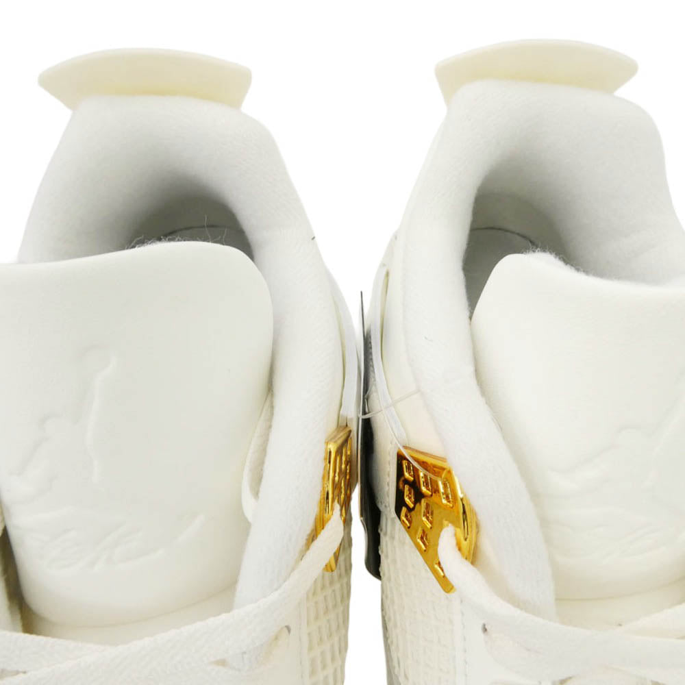 NIKE ナイキ AQ9129-170 Women's Air Jordan 4 Retro White Gold AJ4 ウィメンズ エアジョーダン レトロ スニーカー ホワイト系 29cm【新古品】【未使用】【中古】