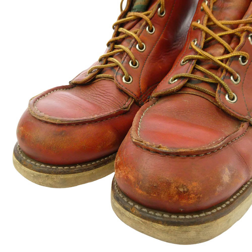 RED WING レッドウィング 875 USA製 90s 半円犬タグ アイリッシュセッター クラシック モックトゥ ワークブーツ ブラウン系 9E【中古】
