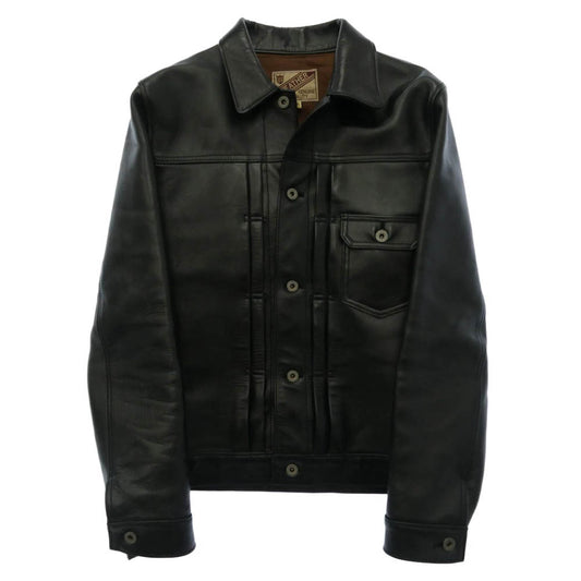 ワイツーレザー EB-140 ECO HORSE 1st G JACKET エコホースハイド ファーストモデル Gジャン レザージャケット ブラック系 40【中古】
