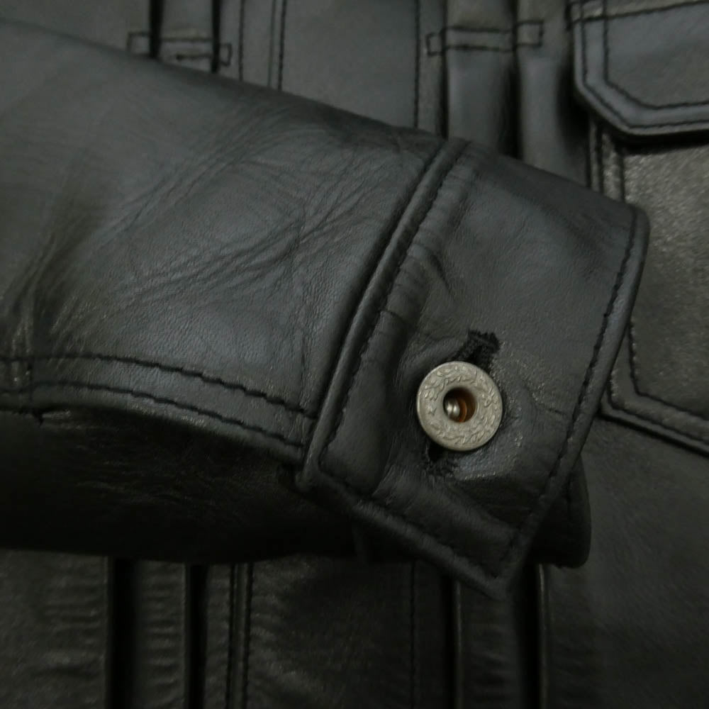 ワイツーレザー EB-140 ECO HORSE 1st G JACKET エコホースハイド ファーストモデル Gジャン レザージャケット ブラック系 40【中古】