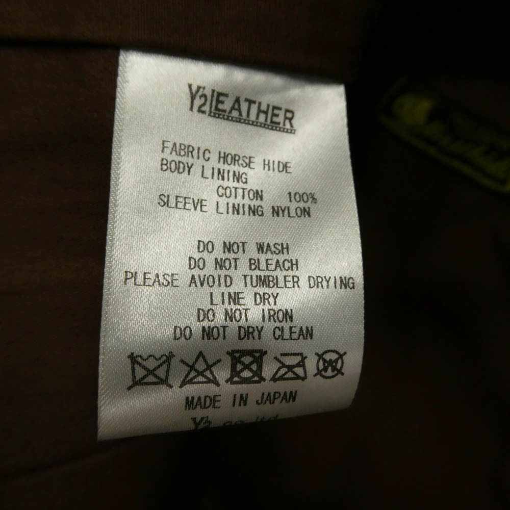 ワイツーレザー EB-140 ECO HORSE 1st G JACKET エコホースハイド ファーストモデル Gジャン レザージャケット ブラック系 40【中古】