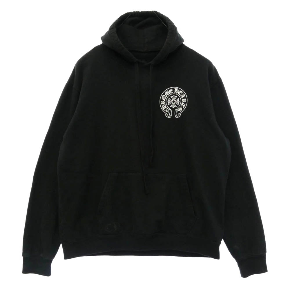 CHROME HEARTS クロムハーツ（原本無） Tokyo Exclusive Horseshoe Pullover Hoodie 東京限定 ホースシュー プルオーバー フーディ ブラック系 L【中古】