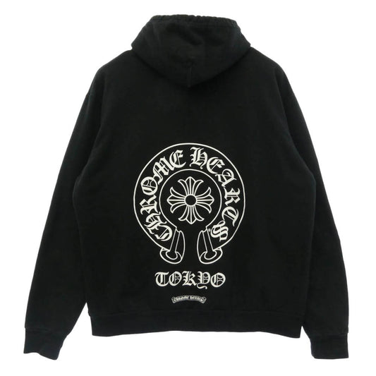 CHROME HEARTS クロムハーツ（原本無） Tokyo Exclusive Horseshoe Pullover Hoodie 東京限定 ホースシュー プルオーバー フーディ ブラック系 L【中古】