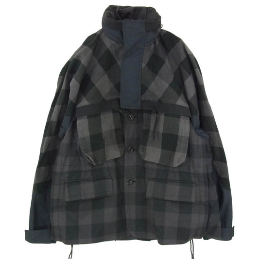 Sacai サカイ 22SS 22-02698M Buffalo Check Blouson バッファローチェック ブルゾン ジャケット ブラック系 2【中古】