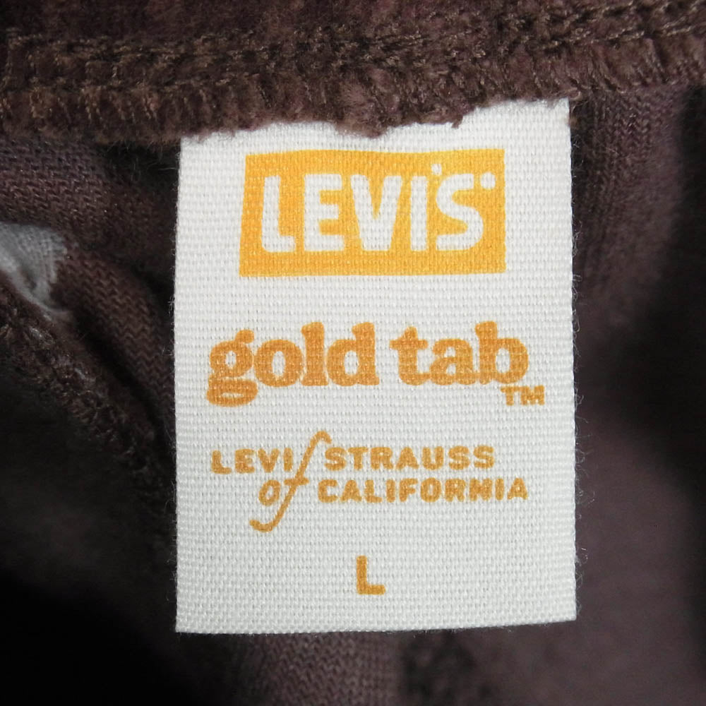 Levi's リーバイス A5700-0000 gold tab ゴールドタブ VELOUR PANT ベロア トラック パンツ ブラウン系 L【新古品】【未使用】【中古】
