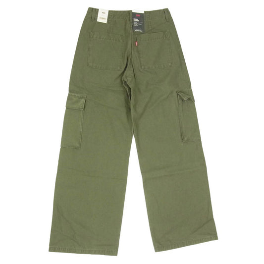 Levi's リーバイス A6077-0004 Baggy Cargo Trousers レディース バギー カーゴ パンツ グリーン系 W24 L30【新古品】【未使用】【中古】