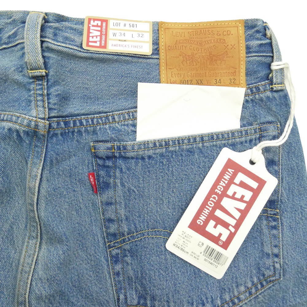 Levi's リーバイス 50154-0112 LVC 1954 501Z XX デニム パンツ ジーンズ ミディアム インディゴ インディゴブルー系 34【新古品】【未使用】【中古】