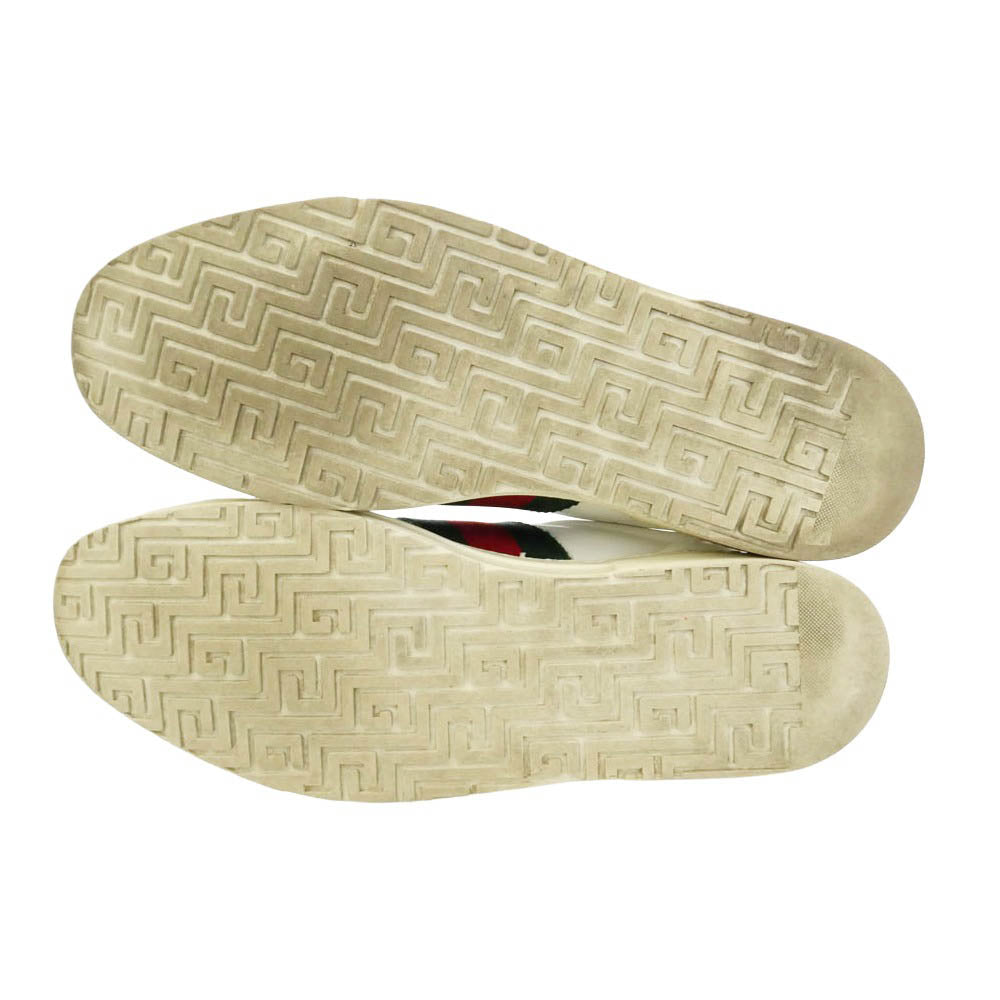 GUCCI グッチ 125375 シェリーライン レザー ローカットスニーカー ホワイト系 42【中古】