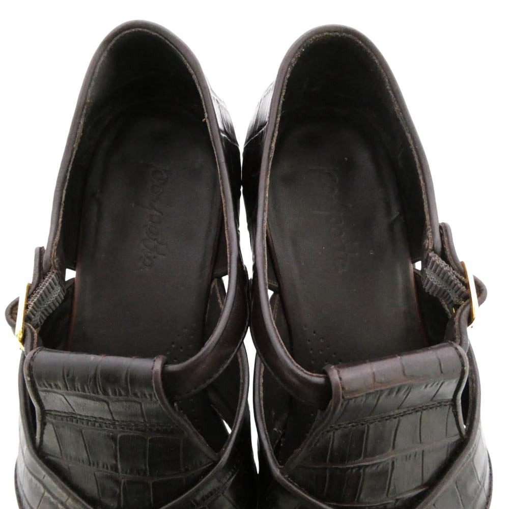 ポルペッタ ELBA MESH メッシュ グルカ サンダル ブラック系 40.5【中古】