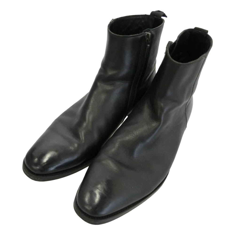 ダブルエイチ WH 6900U 菅原靴店別注 サイドジップ レザー ブーツ ブラック系 8.5【中古】