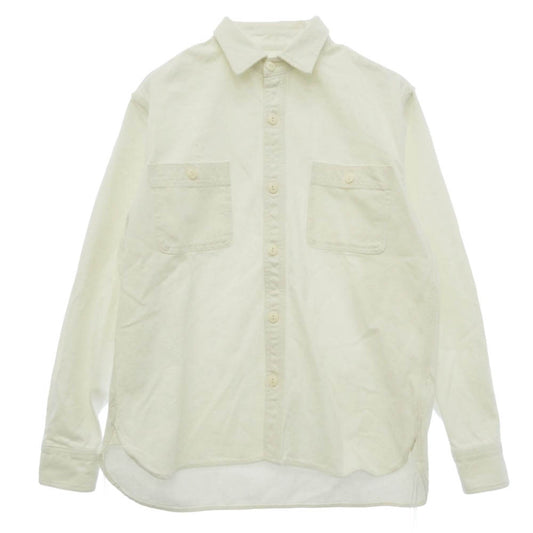 HOUSTON ヒューストン 41254 SOLID VIYELLA SHIRT ソリッド ビエラ ワークシャツ ホワイト系 M【中古】