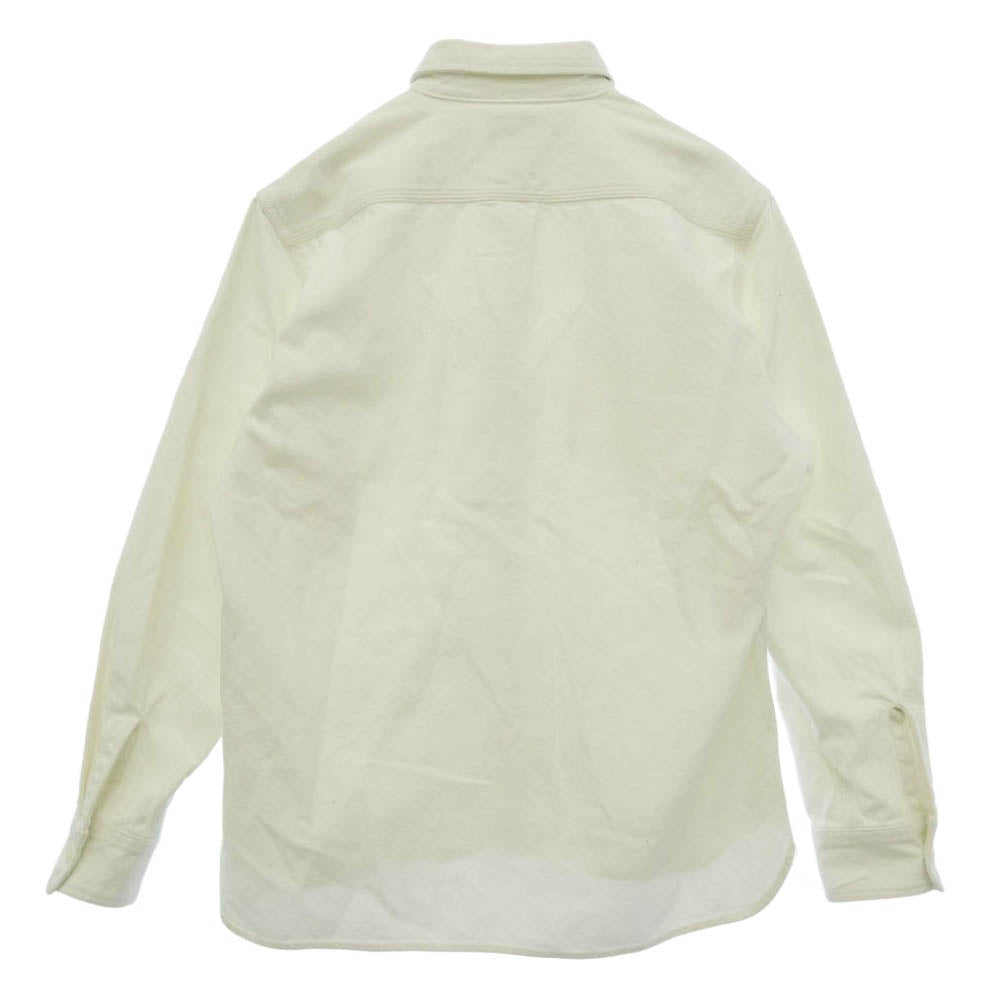 HOUSTON ヒューストン 41254 SOLID VIYELLA SHIRT ソリッド ビエラ ワークシャツ ホワイト系 M【中古】