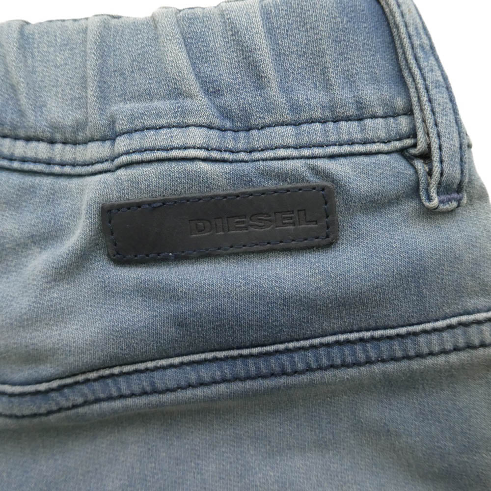 DIESEL ディーゼル KROOLEY-NE ダメージ加工 ストレッチ スキニー ジョグジーンズ デニム パンツ インディゴブルー系 30【中古】