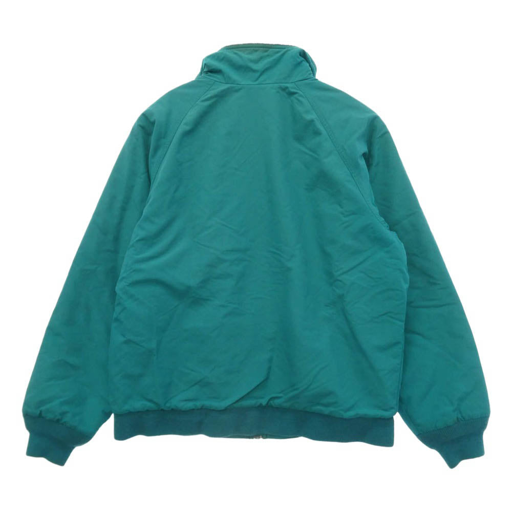ランズエンド 90s SQUALL JACKET ボックスロゴ スコールジャケット スタンドカラー 裏フリース アウター ナイロンジャケット グリーン系 S【中古】