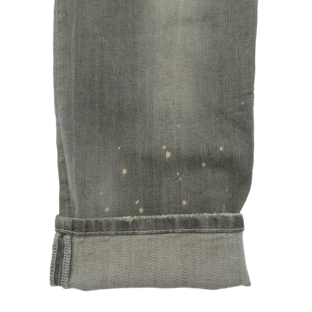 DSQUARED2 ディースクエアード 21AW S71LB0975 S30260 Skater Jean スケーター ダメージ加工 スキニー スリム テーパード デニム パンツ ジーンズ ライトグレー系 48【中古】