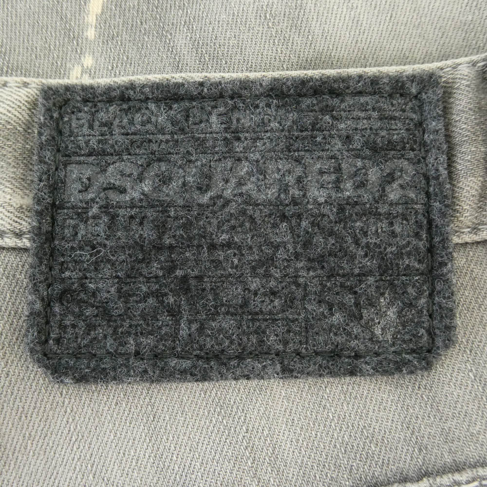 DSQUARED2 ディースクエアード 21AW S71LB0975 S30260 Skater Jean スケーター ダメージ加工 スキニー スリム テーパード デニム パンツ ジーンズ ライトグレー系 48【中古】