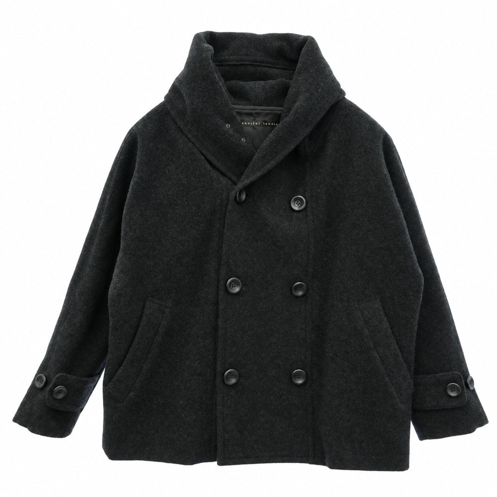 マイビューティフルランドレット WM-BZ15224 aranciato別注 ウールモッサ ダブルショート ブルゾン ブラック系 XS【中古】