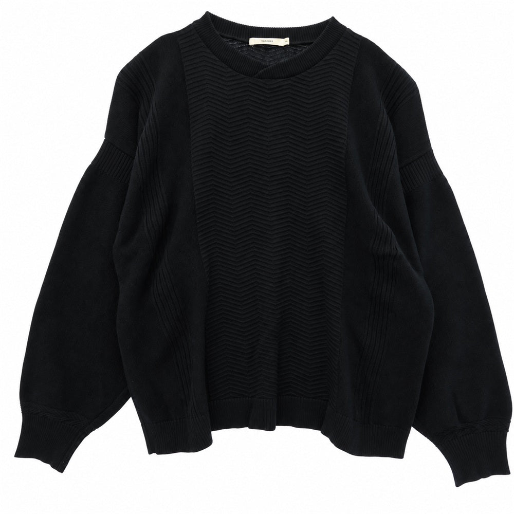 ヤシキ 18SS YSK-18SS-KN02 Samon Knit 鹿の子編み サモンニット ブラック系 1【中古】