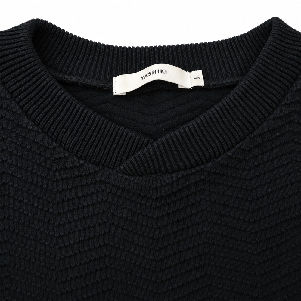 ヤシキ 18SS YSK-18SS-KN02 Samon Knit 鹿の子編み サモンニット ブラック系 1【中古】