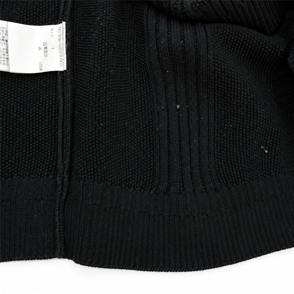 ヤシキ 18SS YSK-18SS-KN02 Samon Knit 鹿の子編み サモンニット ブラック系 1【中古】