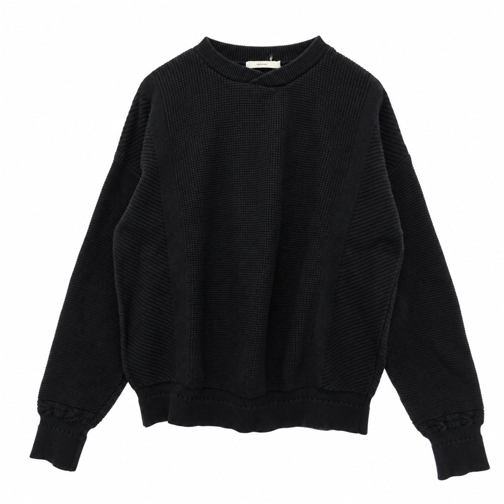 ヤシキ 17AW YSK-17AW-KN03 Kyoukoku Knit 峡谷10ゲージワッフル ニット ブラック系 1【中古】
