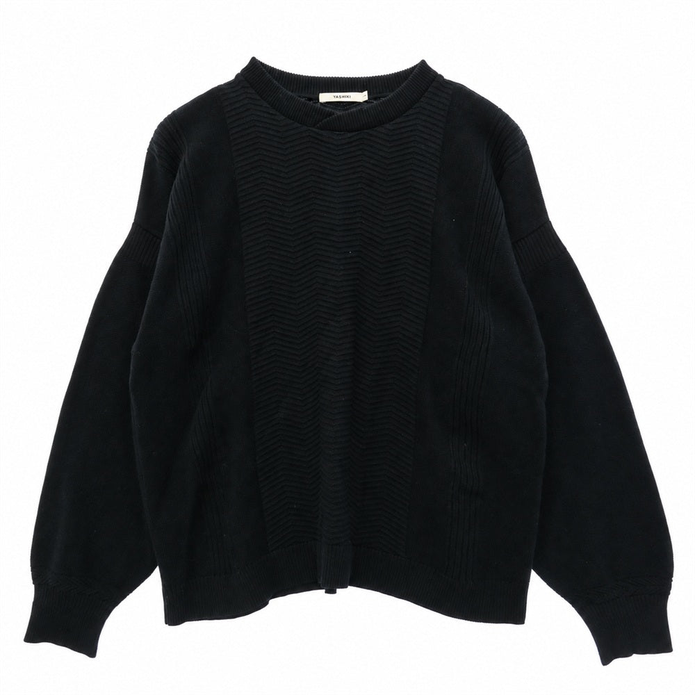 ヤシキ 18SS YSK-18SS-KN02 Samon Knit 鹿の子編み サモンニット ブラック系 1【中古】