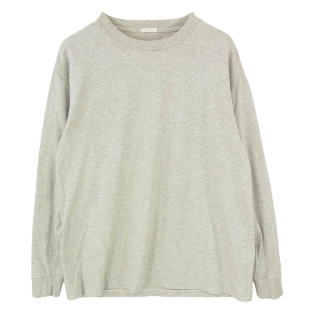 COMOLI コモリ 21SS T01-05004 空紡天竺 長袖 ロングスリーブ クルー Tシャツ カットソー グレー系 1【中古】