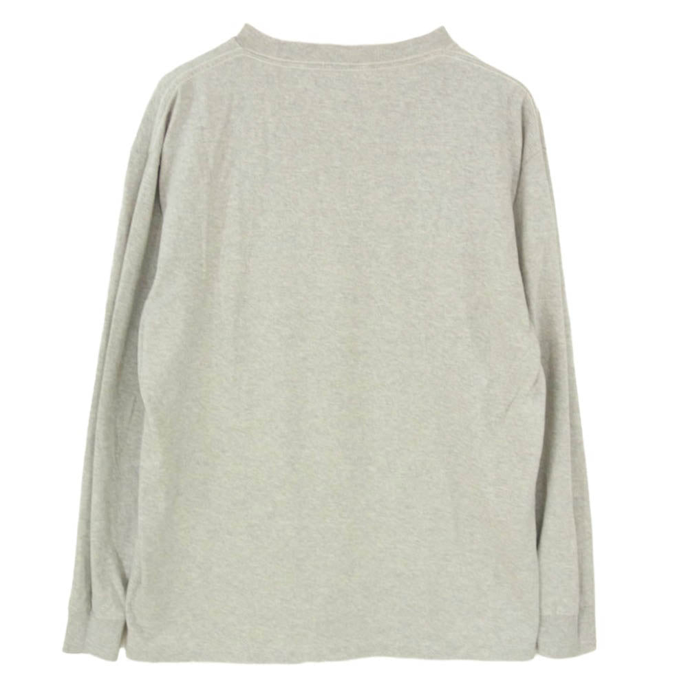 COMOLI コモリ 21SS T01-05004 空紡天竺 長袖 ロングスリーブ クルー Tシャツ カットソー グレー系 1【中古】