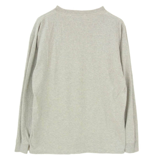COMOLI コモリ 21SS T01-05004 空紡天竺 長袖 ロングスリーブ クルー Tシャツ カットソー グレー系 1【中古】