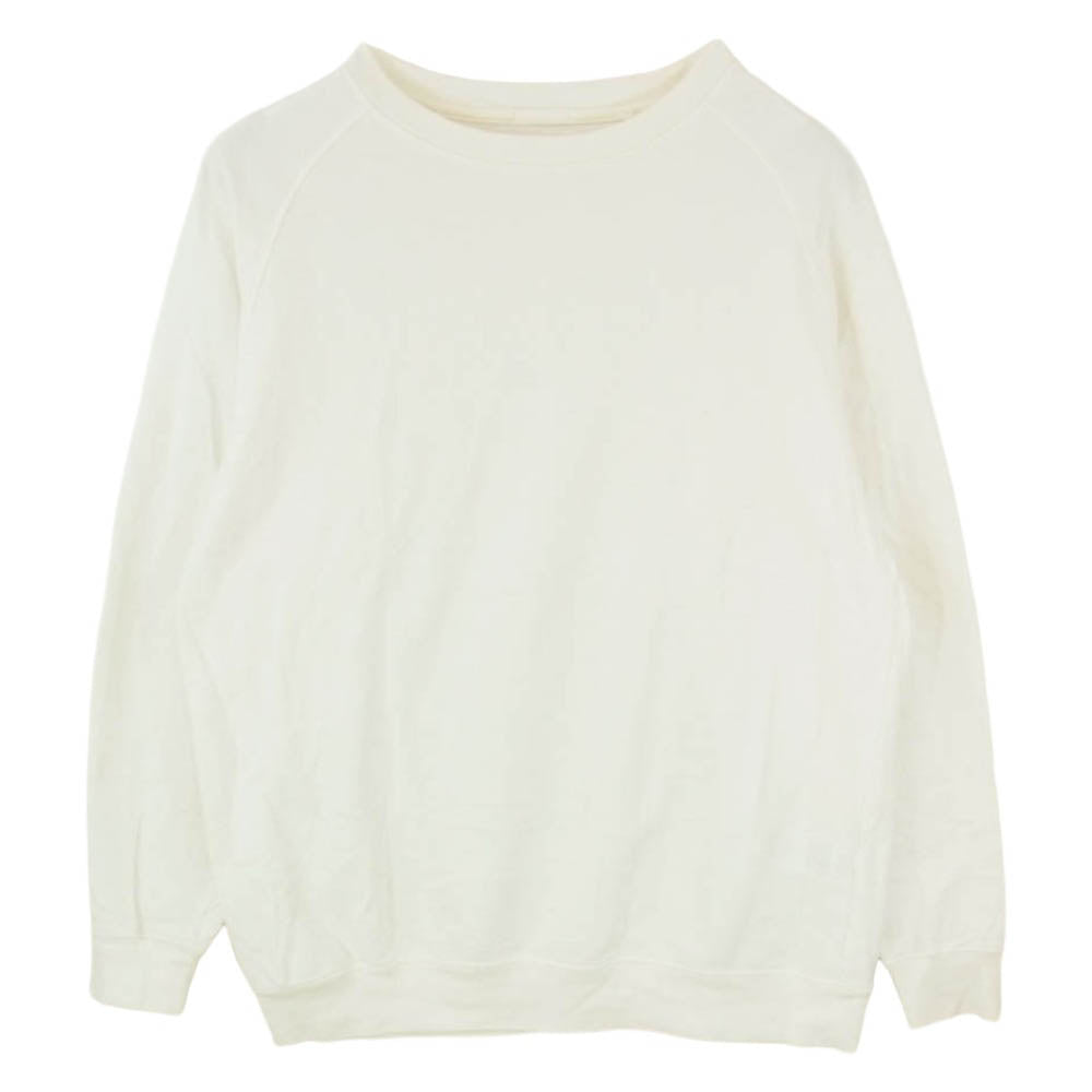 COMOLI コモリ 22AW W03-05008 コットン シルク クルーネック ラグラン 長袖 Tシャツ オフホワイト系 2【中古】