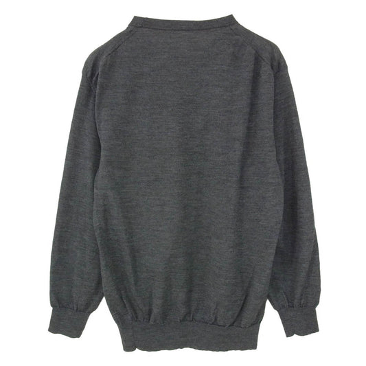 COMOLI コモリ 17AW L03-06001 21G ウール クルーネック 長袖 ロングスリーブ ニット グレー系 3【中古】