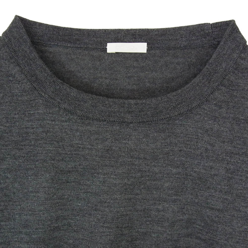COMOLI コモリ 17AW L03-06001 21G ウール クルーネック 長袖 ロングスリーブ ニット グレー系 3【中古】