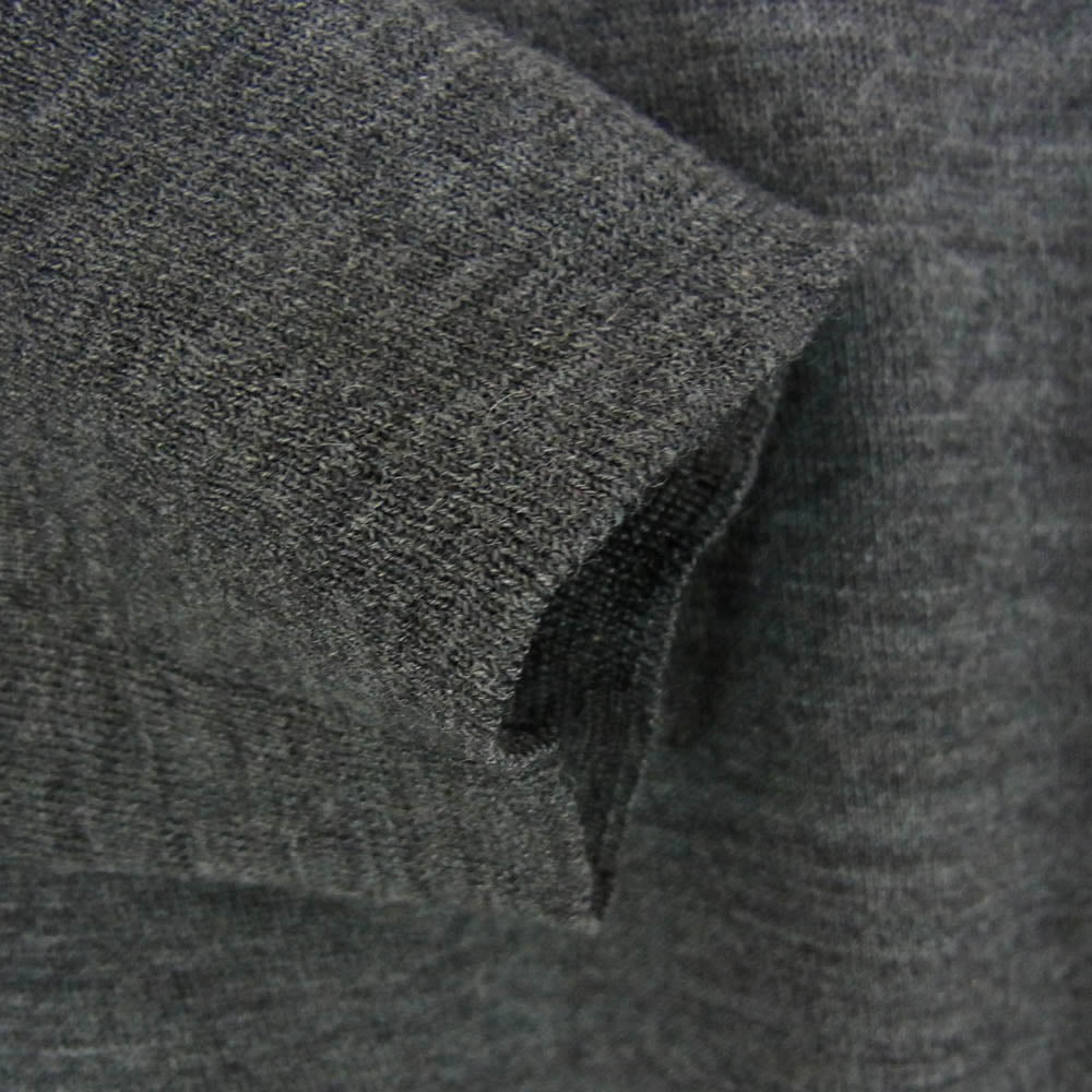 COMOLI コモリ 17AW L03-06001 21G ウール クルーネック 長袖 ロングスリーブ ニット グレー系 3【中古】